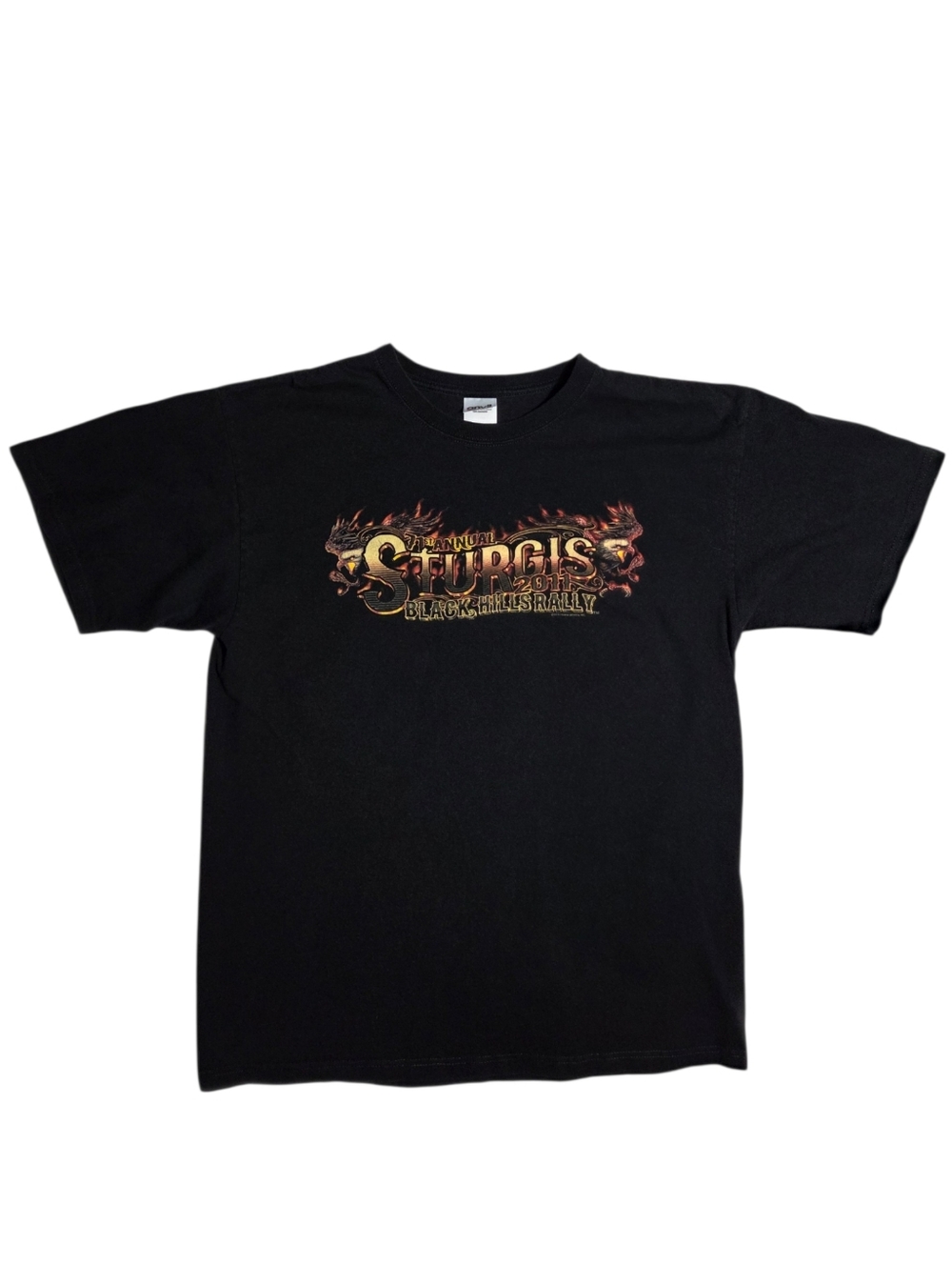 Sturgis Black Hills Rally T-Shirt Motorcycle Biker Streetwear Eagle Flames Large